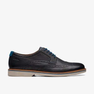 Clarks Atticus LT Limit Black Leather Erkek Elbise Ayakkabısı Siyah | 52146NAIC