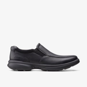 Clarks Bradley Step Black Tumbled Leather Erkek Elbise Ayakkabısı Siyah | 54619STDX