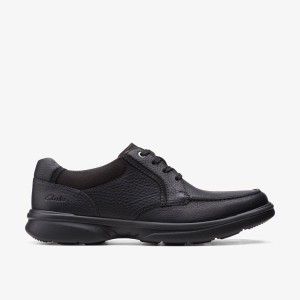 Clarks Bradley Vibe Black Tumbled Leather Erkek Elbise Ayakkabısı Siyah | 82740YUEX