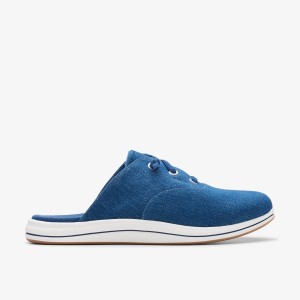 Clarks Breeze Clara Dark Denim Kadın Makosen Ayakkabı Koyu Mavi | 83125TJAZ