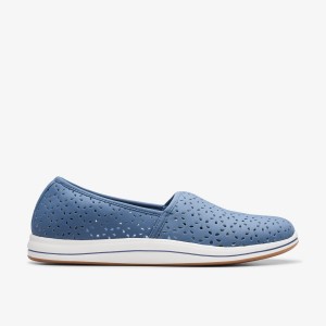 Clarks Breeze Emily Blue Kadın Makosen Ayakkabı Mavi | 58201DASX