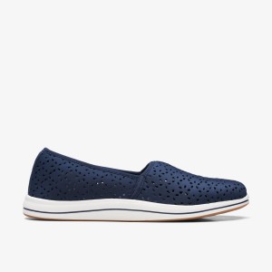 Clarks Breeze Emily Navy Kadın Makosen Ayakkabı Lacivert | 10946RCTV