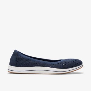 Clarks Breeze Roam Navy Kadın Makosen Ayakkabı Lacivert | 86407KGTM