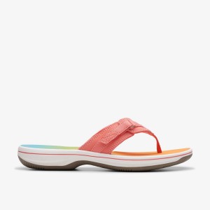 Clarks Breeze Sea Coral Ombre Kadın Sandalet Mercan | 67208BWVL