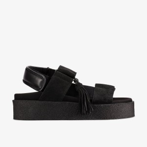 Clarks Crepe Sandal Black Kadın Platform Ayakkabı Siyah | 76305BLZM