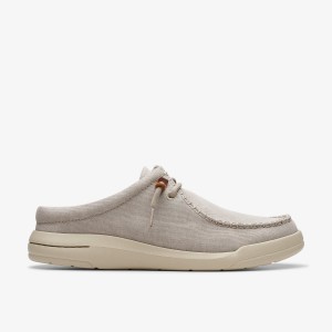 Clarks Driftlite Surf Light Grey Textile Erkek Slip On & Loafer Açık Gri | 05967GIPC