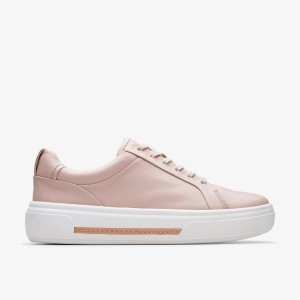 Clarks Hollyhock Walk Rose Leather Kadın Platform Ayakkabı Pembe | 86254CYMK