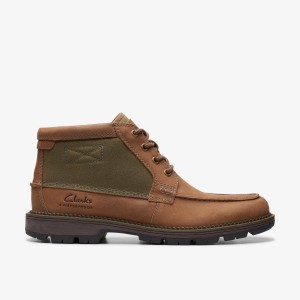 Clarks Maplewalk Moc Brown Combination Erkek Bot Kahverengi | 17985PVNR