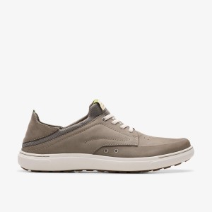 Clarks Mapstone Easy Dark Grey Nubuck Erkek Spor Ayakkabı Koyu Gri | 09186OLVA