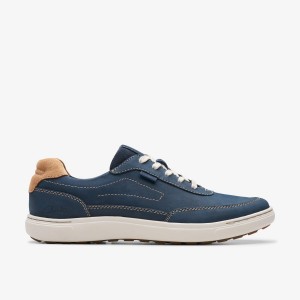 Clarks Mapstone Trail Navy Nubuck Erkek Spor Ayakkabı Lacivert | 81095FOAT