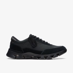 Clarks Nature X One Black/Black Erkek Spor Ayakkabı Siyah Siyah | 75236LADZ