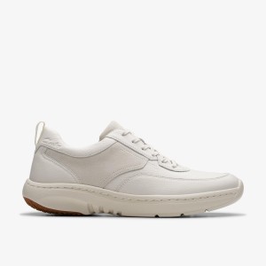 Clarks Pro Lace White Leather Erkek Spor Ayakkabı Beyaz | 37968TWIA