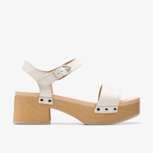 Clarks Sivanne Bay Ivory Interest Kadın Sandalet Beyaz | 87491FGTL