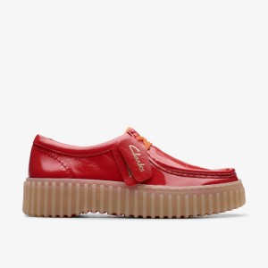 Clarks Torhill Bee Red Patent Kadın Platform Ayakkabı Kırmızı | 84173VJIC