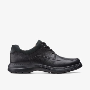 Clarks Un Brawley Lace Black Leather Erkek Elbise Ayakkabısı Siyah | 98612RNPC