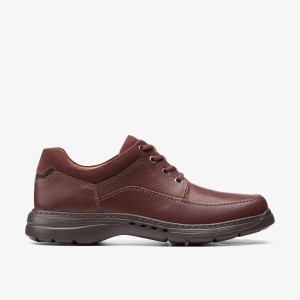 Clarks Un Brawley Lace Mahogany Leather Erkek Elbise Ayakkabısı Mahogany | 52409IYCK