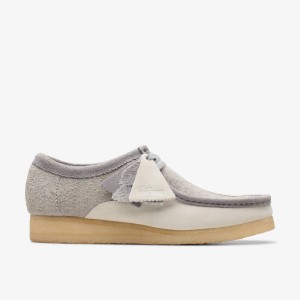 Clarks Wallabee Grey/Off White Erkek Wallabees undefined | 78469STCH