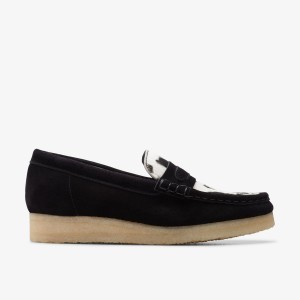 Clarks Wallabee Loafer Cow Print HairOn Kadın Makosen Ayakkabı Baskılı | 21658KBFC