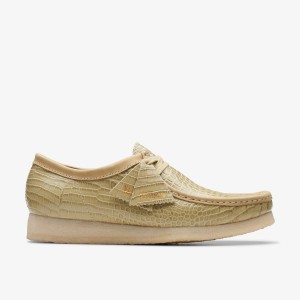 Clarks Wallabee Maple Crocodile Erkek Wallabees Maple Crocodile | 58347QPKR