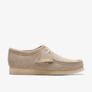 Clarks Wallabee Pale Grey Suede Erkek Wallabees Gri | 96580MZWN