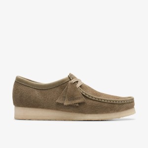 Clarks Wallabee Pale Khaki Suede Erkek Wallabees Haki | 29316MQAN