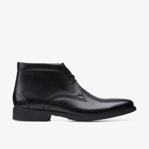 Clarks Whiddon Mid Black Erkek Elbise Ayakkabısı Siyah | 20819CVBO