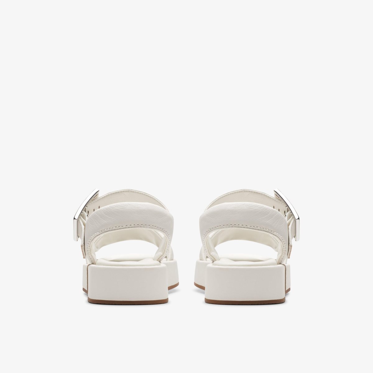 Clarks ALDA STRAP Off White Leather Kadın Sandalet Beyaz | 76324YXSF