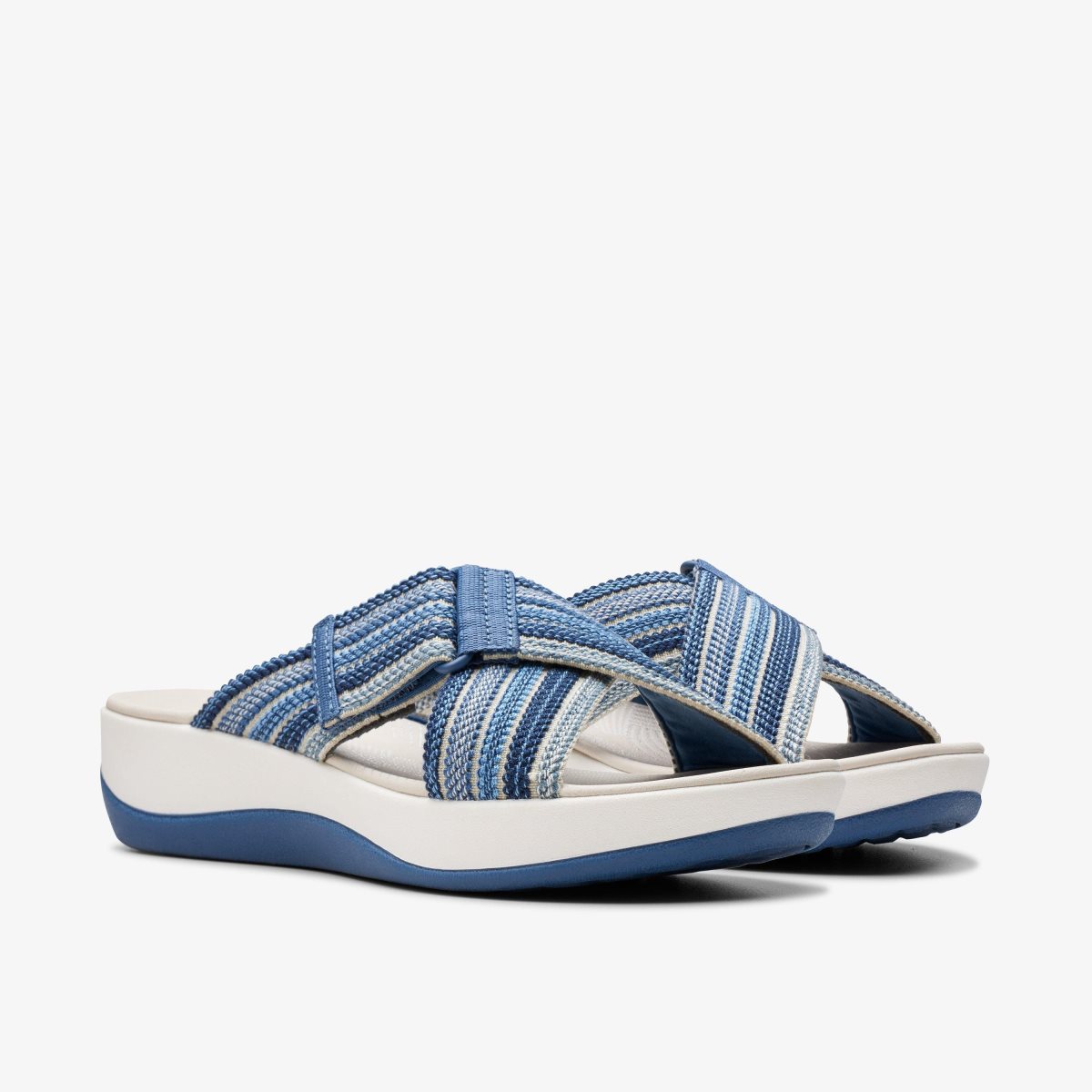 Clarks Arla Wave Blue Combination Kadın Dolgu Topuklu Mavi | 21704LIWU