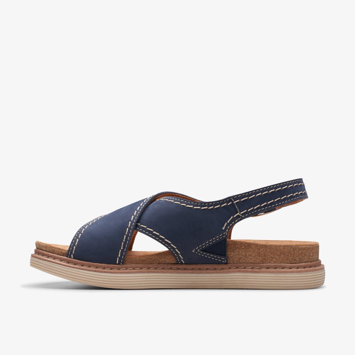 Clarks Arwell Sling Navy Nubuck Kadın Sandalet Lacivert | 58903OVBA