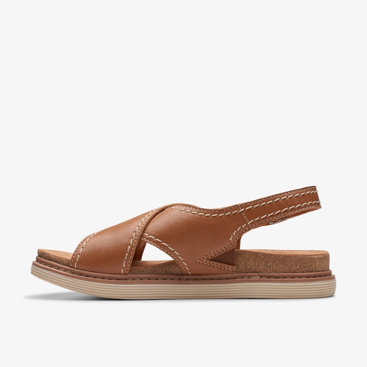 Clarks Arwell Sling Tan Leather Kadın Sandalet Kahverengi | 45637APOU