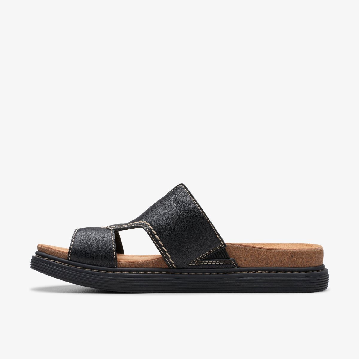 Clarks Arwell Walk Black Leather Kadın Sandalet Siyah | 91067ZTYS