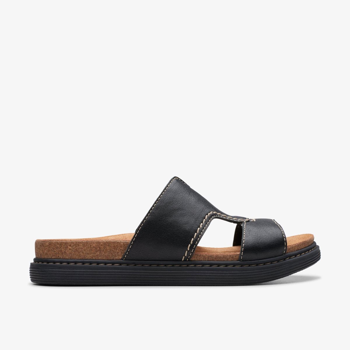 Clarks Arwell Walk Black Leather Kadın Sandalet Siyah | 91067ZTYS