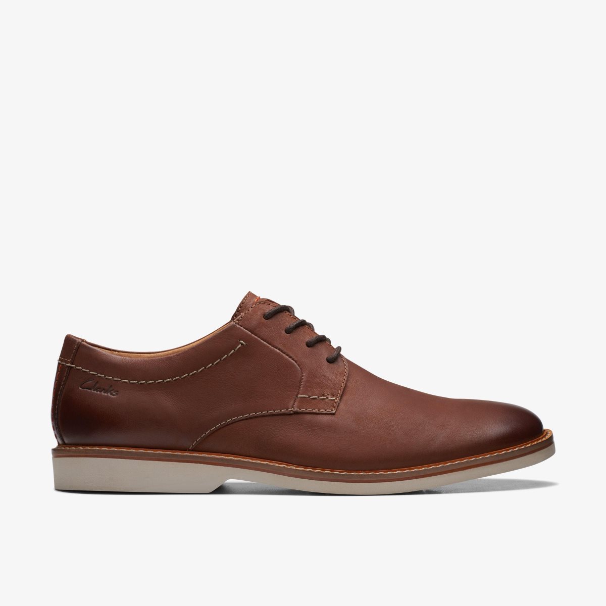 Clarks Atticus LT Lace Dark Tan Leather Erkek Elbise Ayakkabısı Koyu Kahverengi | 93248USPC