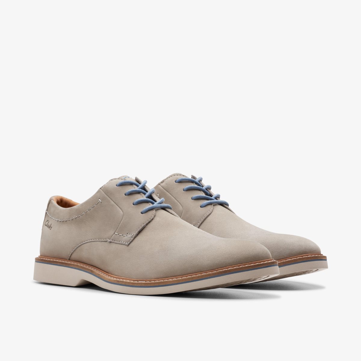 Clarks Atticus LT Lace Grey Nubuck Erkek Elbise Ayakkabısı Gri | 79268WRHK