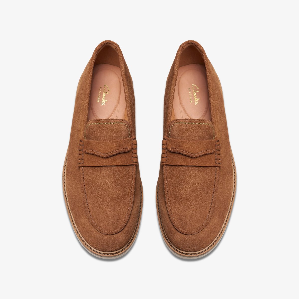 Clarks Atticus LT Slip Cola Suede Erkek Elbise Ayakkabısı Cola | 07195JTOE