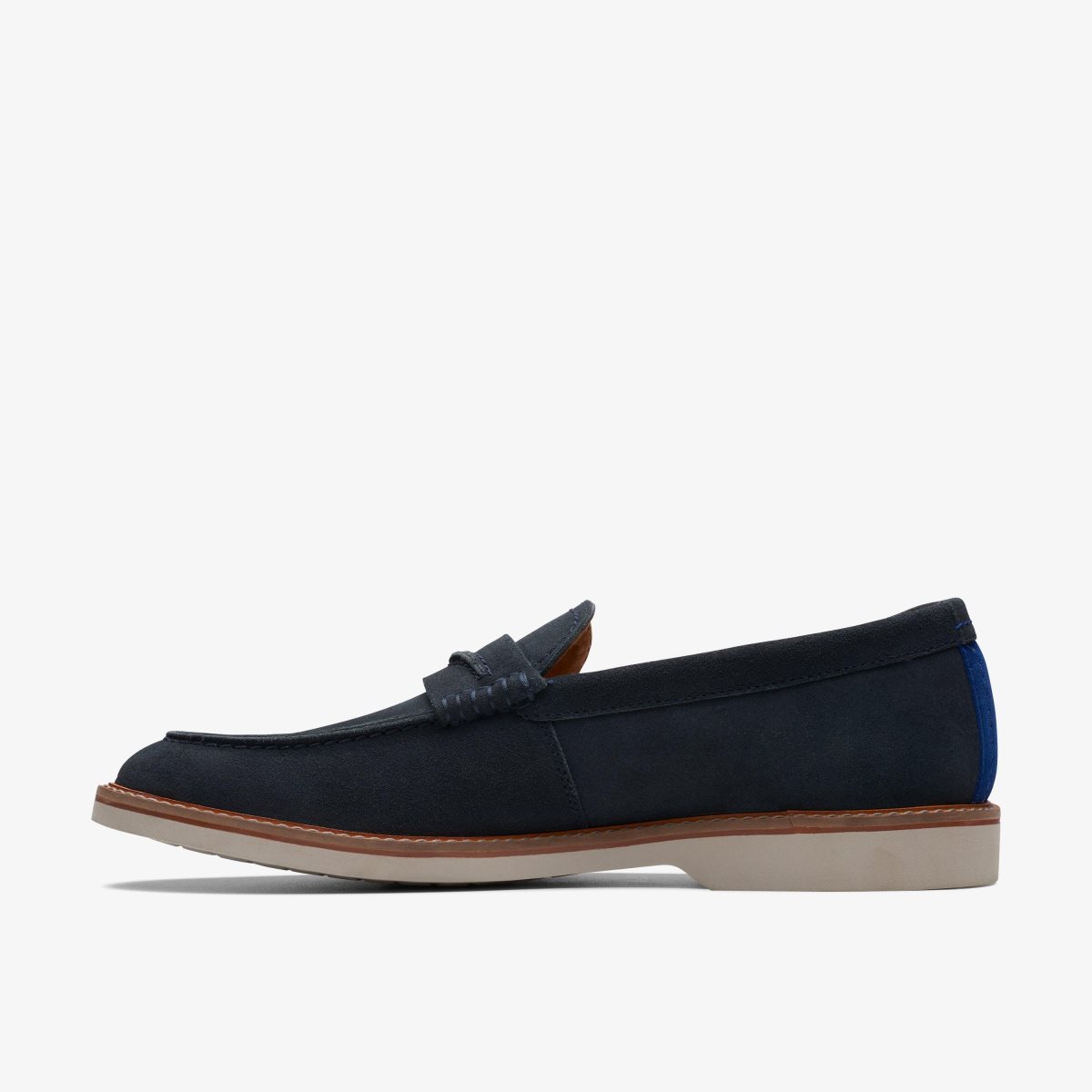 Clarks Atticus Slip Navy Suede Erkek Elbise Ayakkabısı Lacivert | 24150MBXR