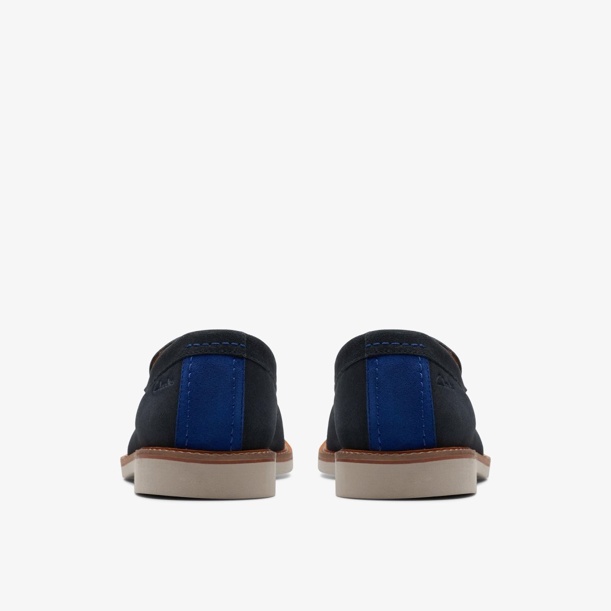 Clarks Atticus Slip Navy Suede Erkek Elbise Ayakkabısı Lacivert | 24150MBXR