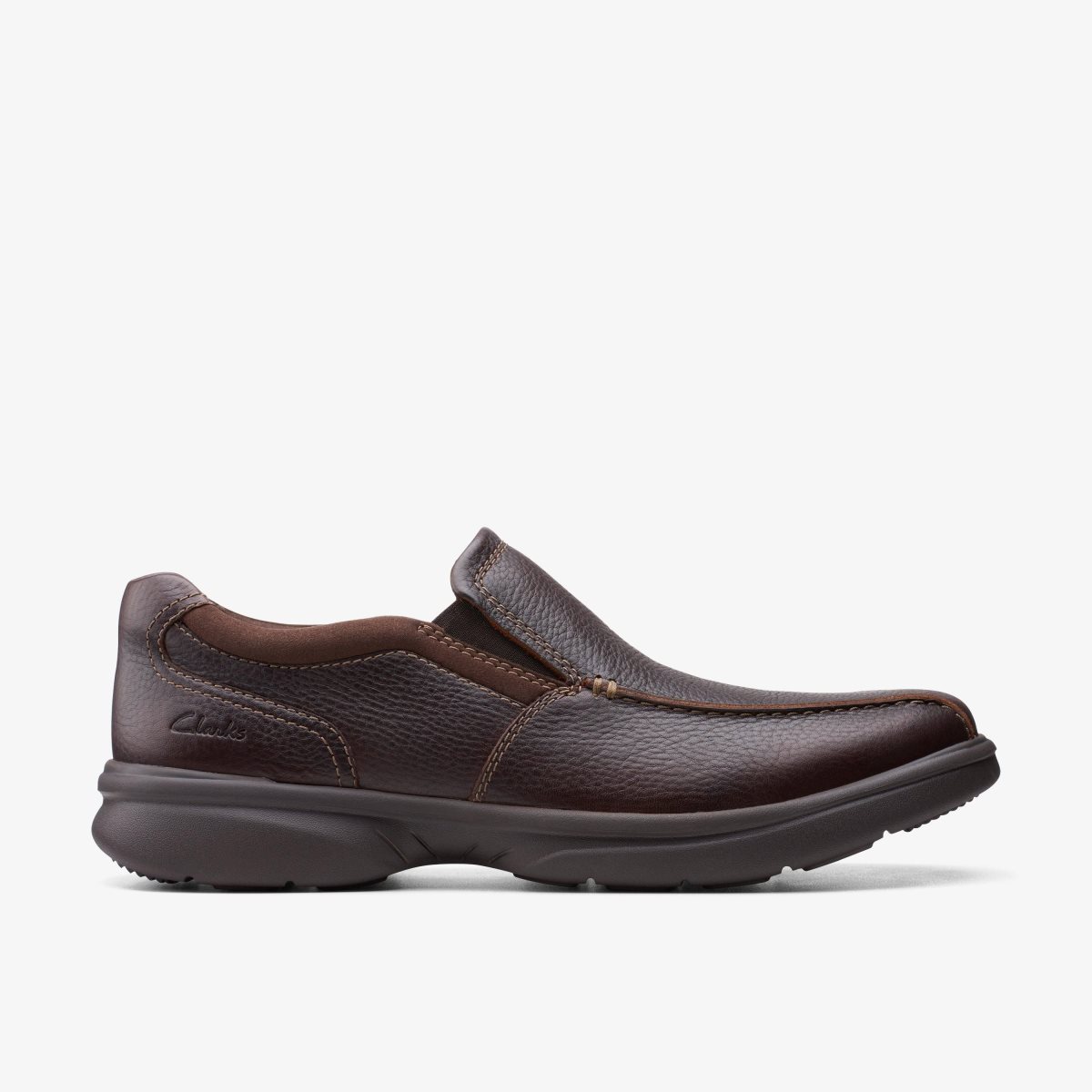 Clarks Bradley Step Dark Brown Tumbled Erkek Elbise Ayakkabısı Koyu Kahverengi | 39768MOXE