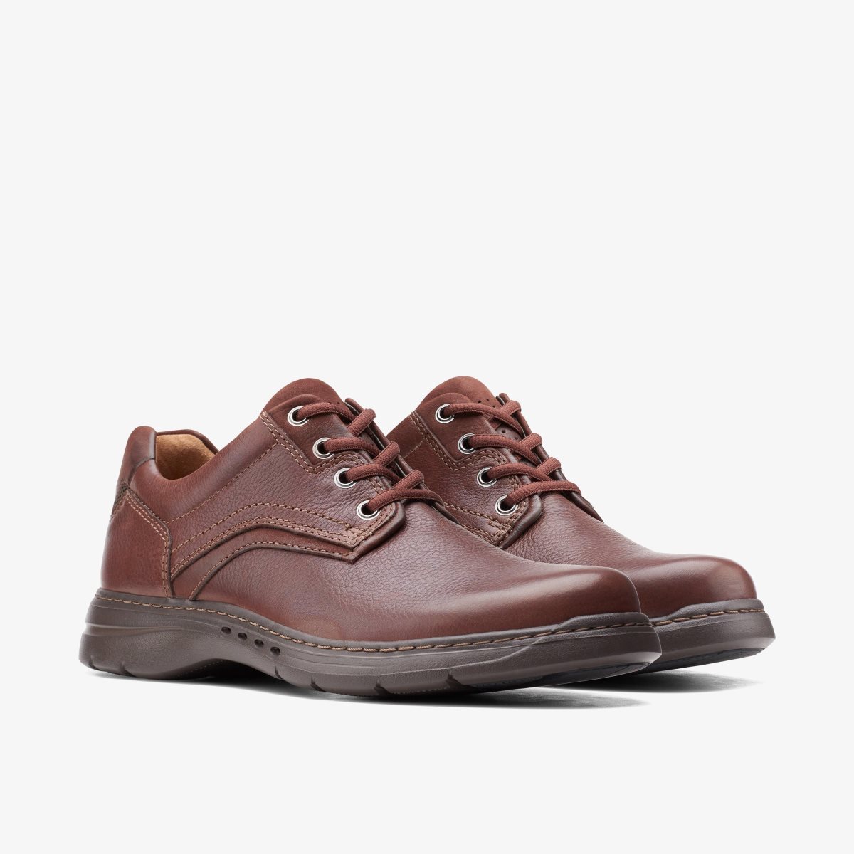 Clarks Brawley Pace Mahogany Leather Erkek Elbise Ayakkabısı Mahogany | 08726UGLM