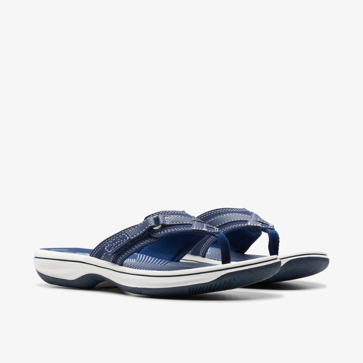 Clarks Breeze Sea Navy Synthetic Kadın Sandalet Lacivert | 91740TRED