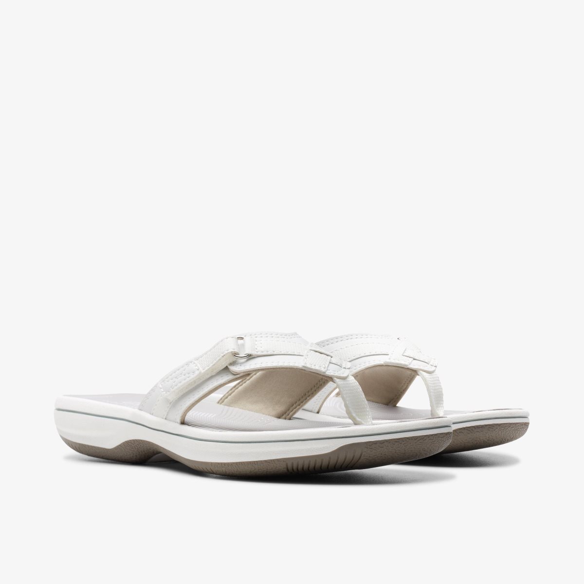 Clarks Breeze Sea White Synthetic Kadın Sandalet Beyaz | 45093AIVS