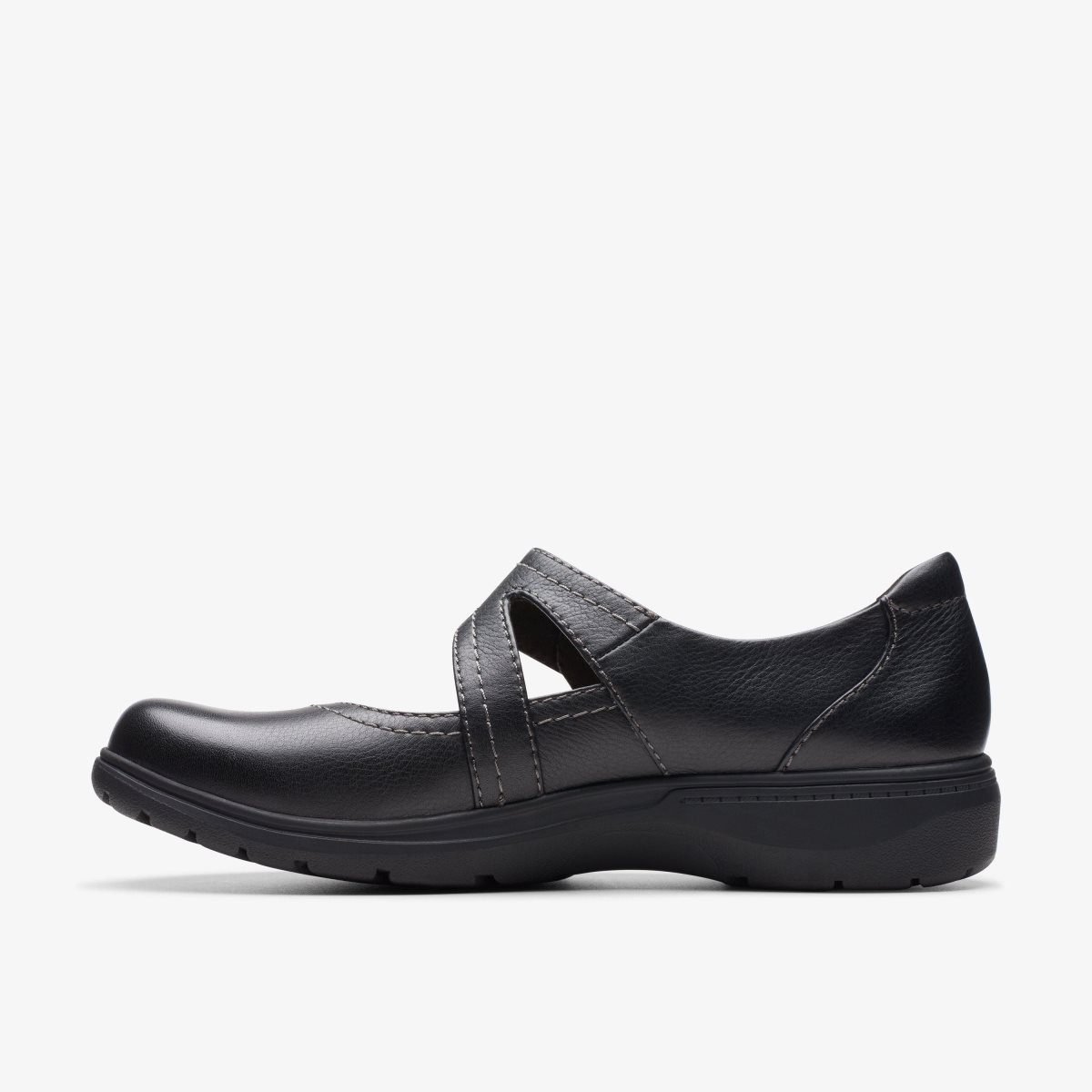 Clarks Carleigh Jane Black Leather Kadın Clog Terlik Siyah | 48692CAIS