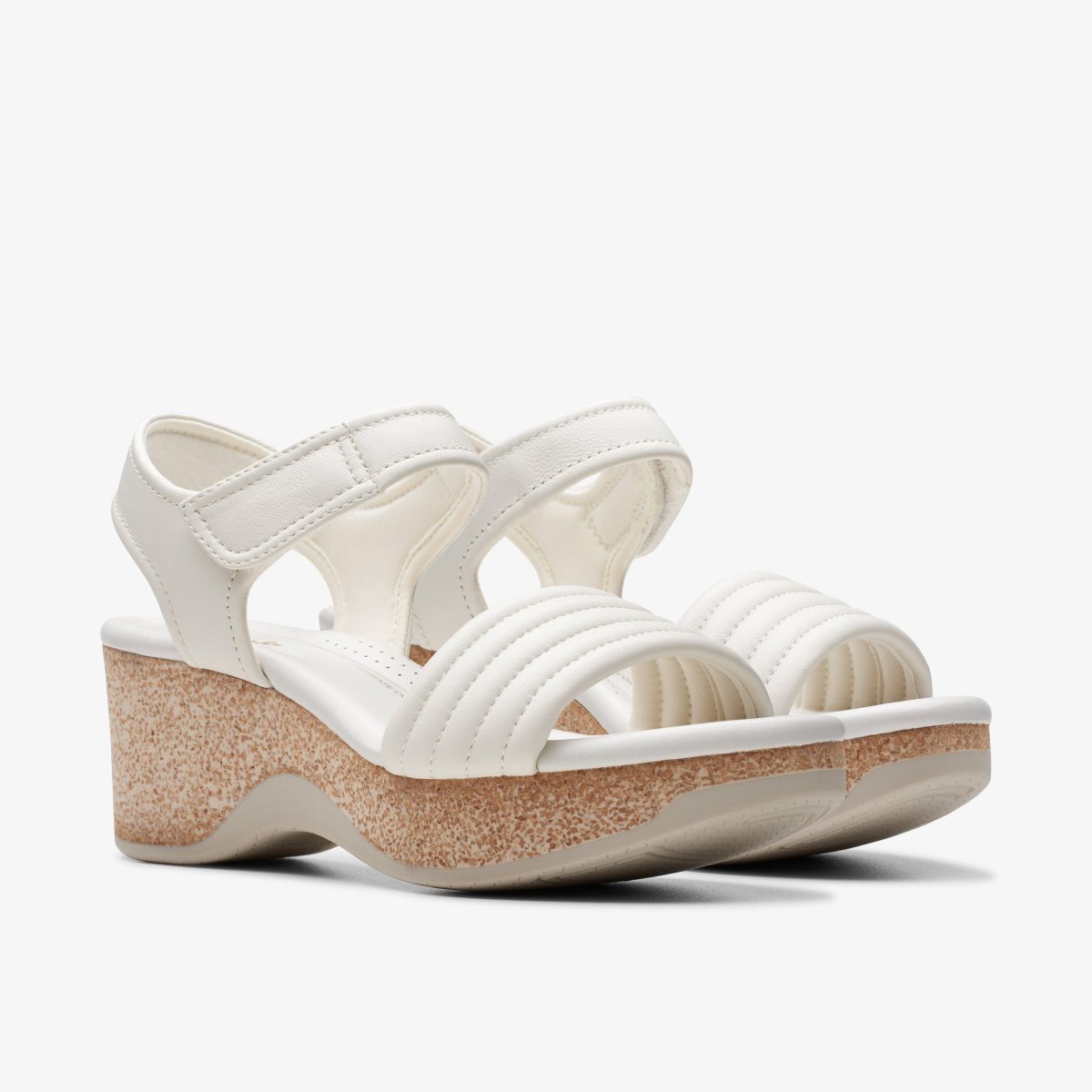 Clarks Chelseah Gem Off White Leather Kadın Dolgu Topuklu Beyaz | 98213KQVS