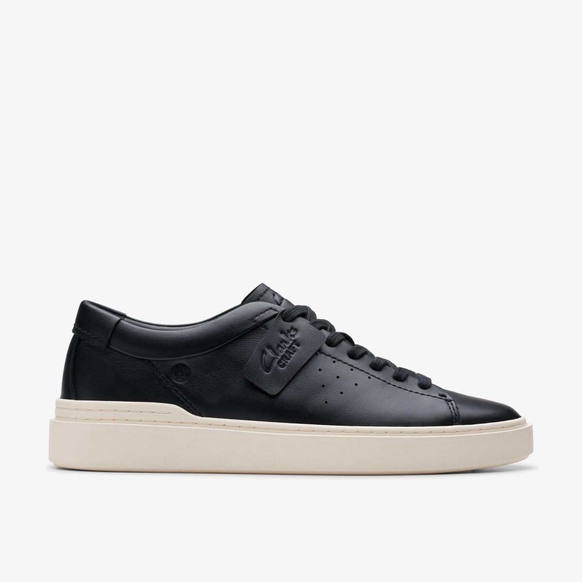 Clarks Craft Swift Black Leather Erkek Spor Ayakkabı Siyah | 70498MGWN