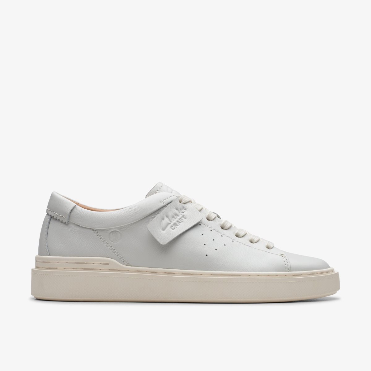 Clarks Craft Swift White Leather Erkek Spor Ayakkabı Beyaz | 59728ZLGK