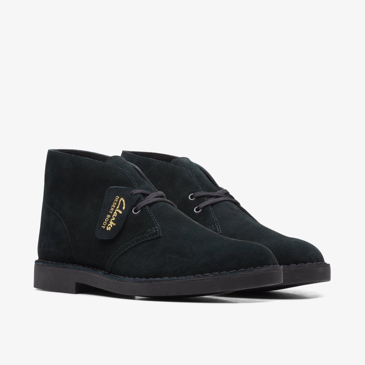 Clarks Desert Boot Evo Black Suede Erkek Elbise Ayakkabısı Siyah | 10849NBYO