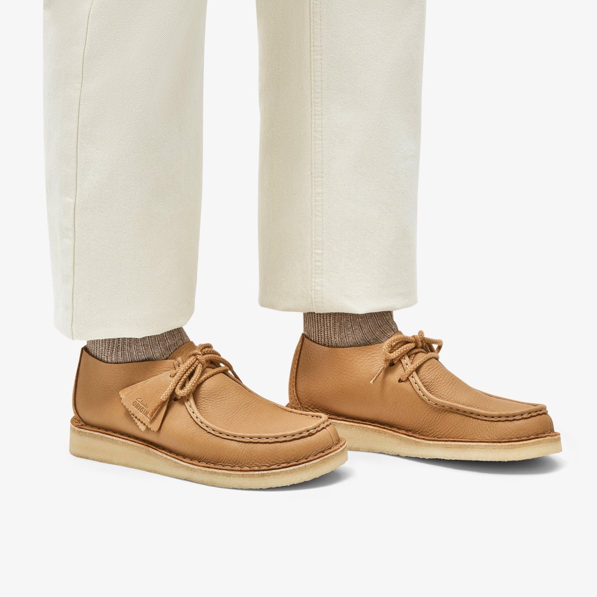 Clarks Desert Nomad Mid Tan Leather Erkek Çöl Botu Kahverengi | 03924SNLX