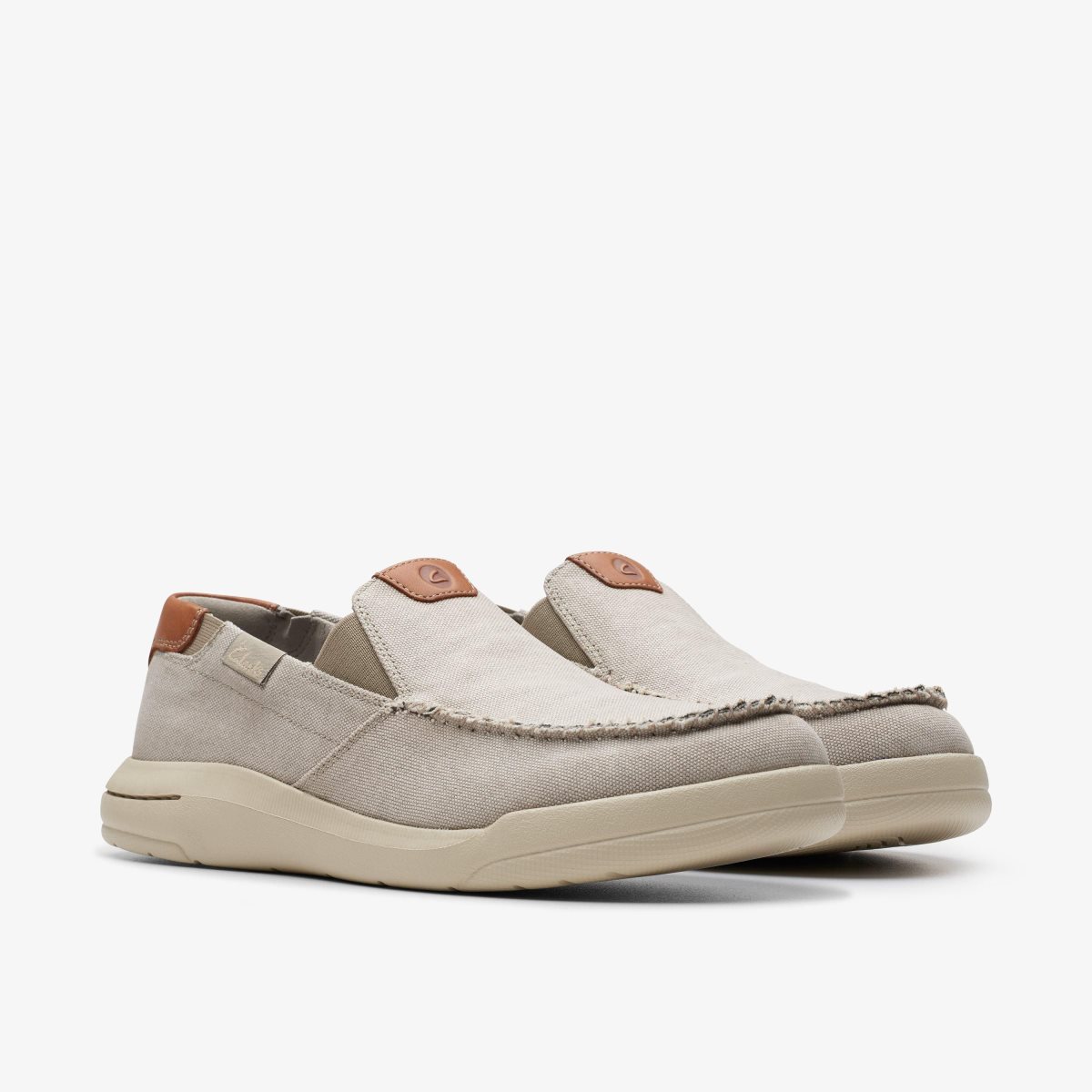 Clarks Driftlite Step Light Grey Combination Erkek Slip On & Loafer Açık Gri | 65387NAUI