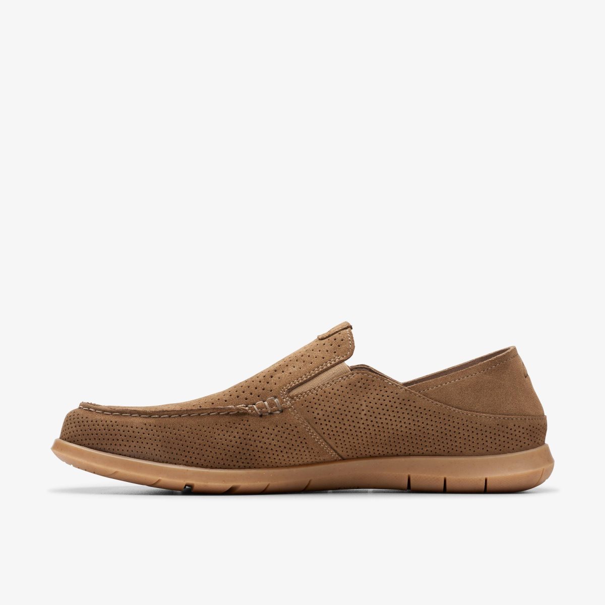 Clarks Flexway Easy Light Tan Suede Erkek Slip On & Loafer Açık Kahverengi | 01793AQVB