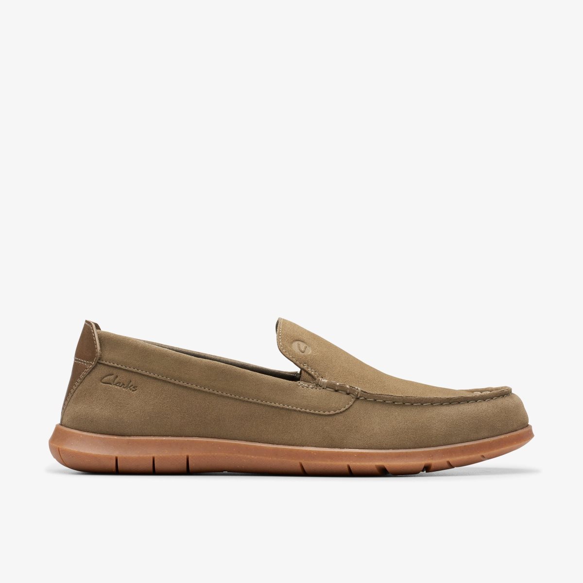 Clarks Flexway Step Olive Suede Erkek Slip On & Loafer Zeytin Yeşili | 37160IPZO